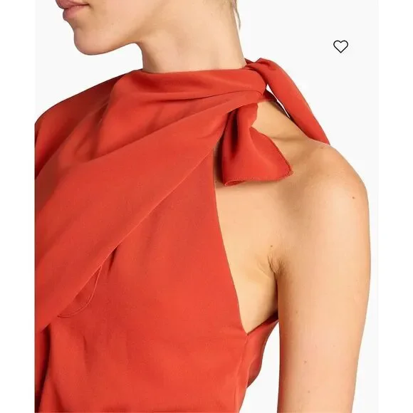 Johanna Ortiz Cut Out & Fringe-Hem Midi-Dress in Ankara Red NWT Size 4 - Picture 8 of 15